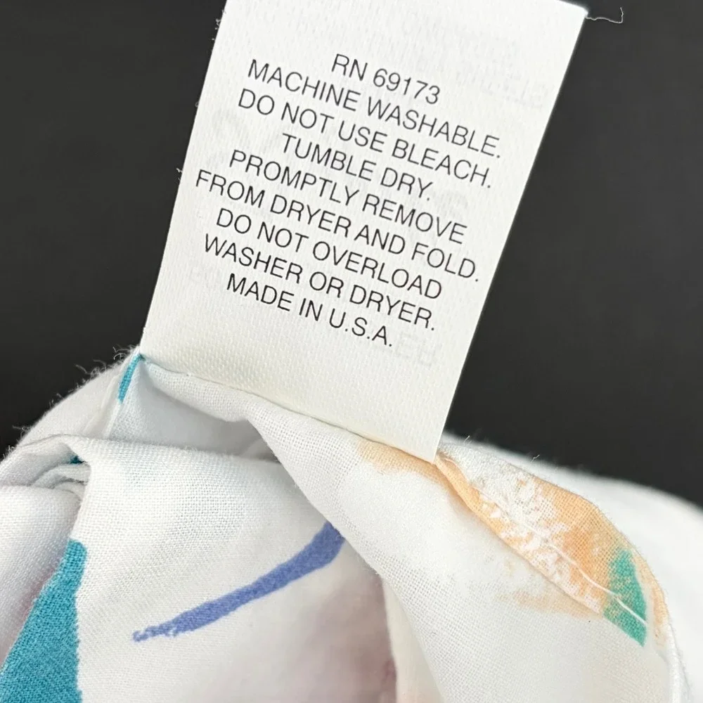 Royale Floral Sheet Set Full White Vintage Pastel Watercolor Made in USA 4pc